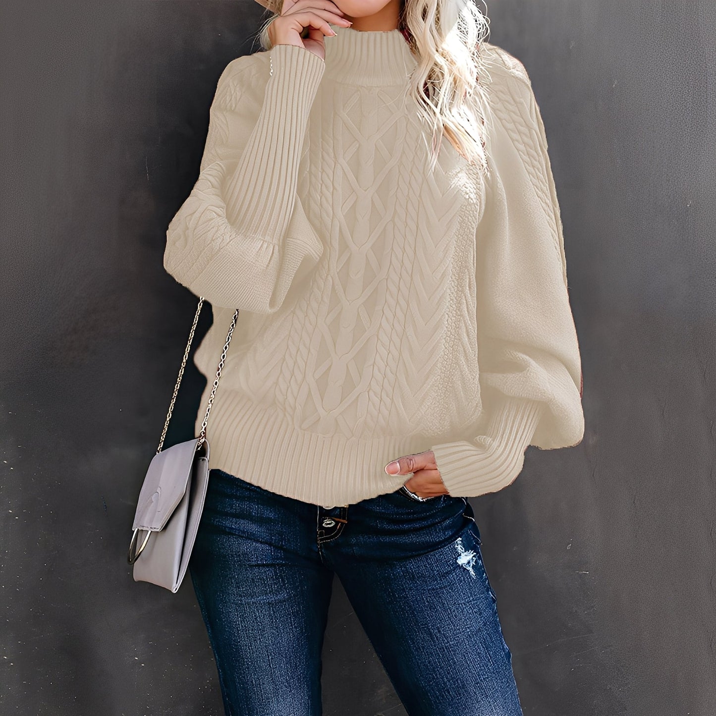 Jemima - Schicker, legerer Damen-Rollkragenpullover