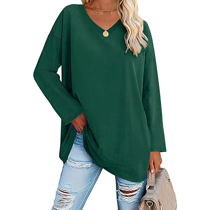 Laëtitia - Elegante, lockere Bluse mit langen Ärmeln für Damen