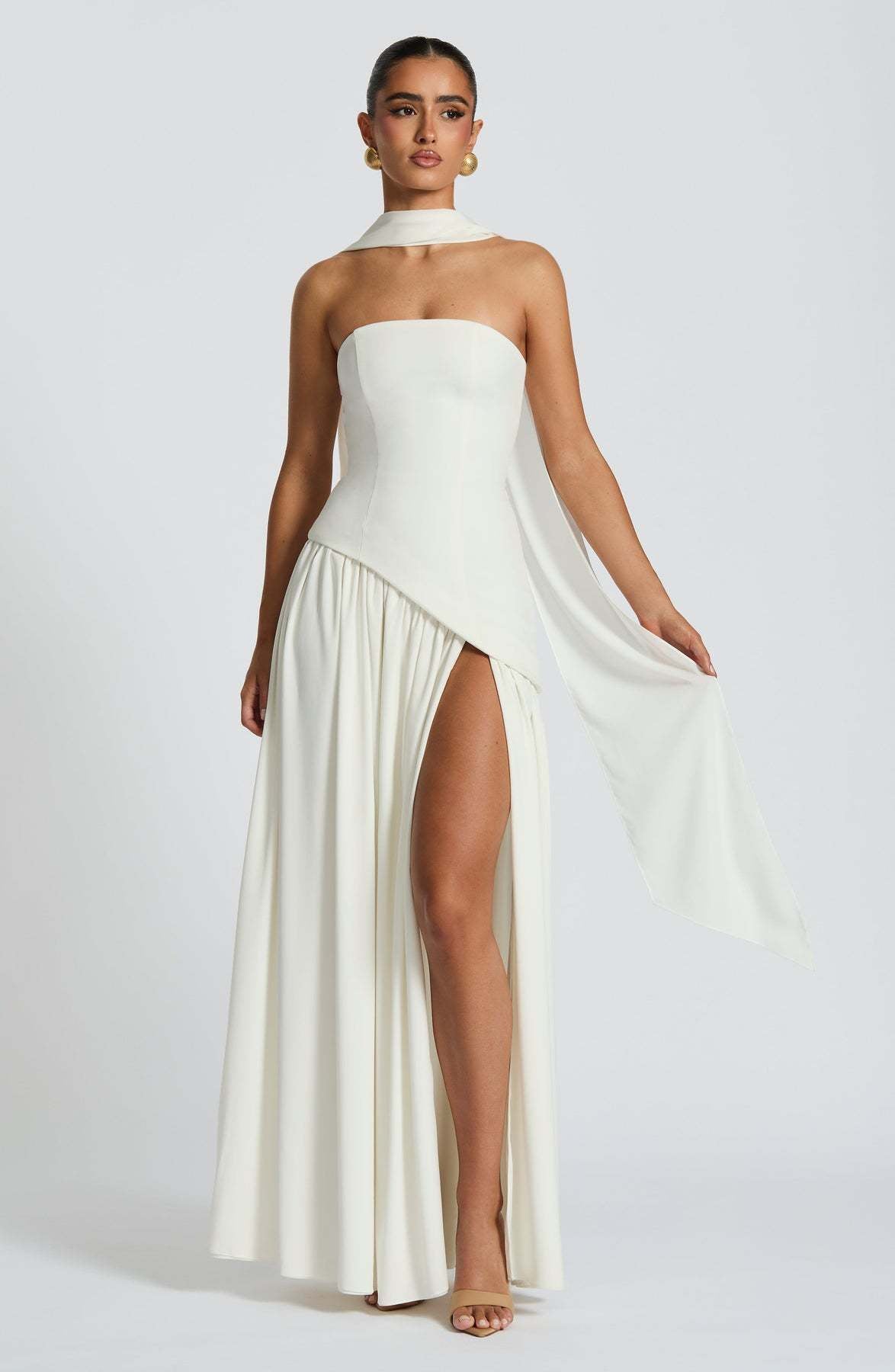 Maggie - Elegantes, langes Kleid mit Tube-Top für Damen