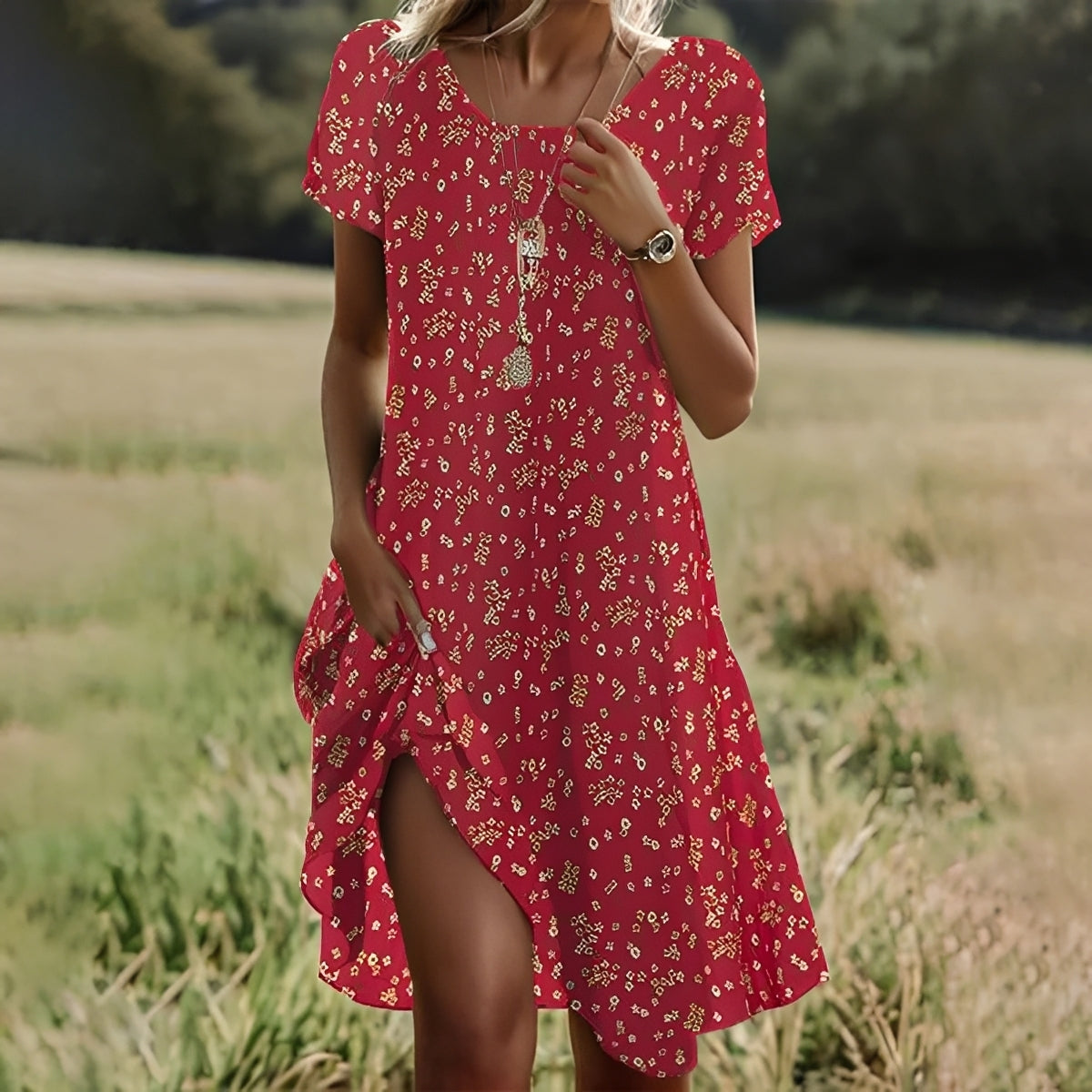 Eloise - Elegantes Kurzarmkleid für Damen