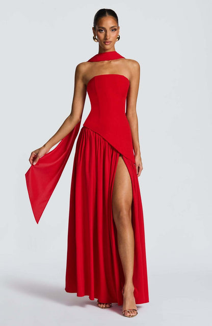 Maggie - Elegantes, langes Kleid mit Tube-Top für Damen