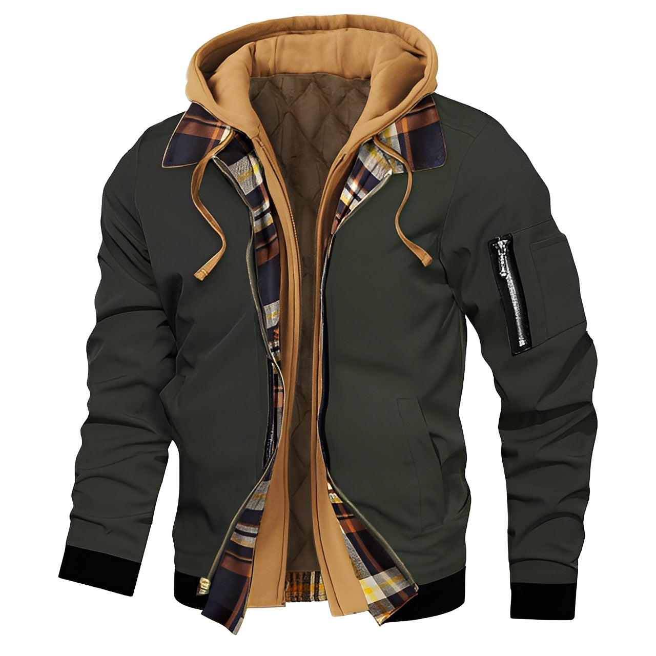 Cedric - Modische Herren-Bomberjacke mit Kapuze