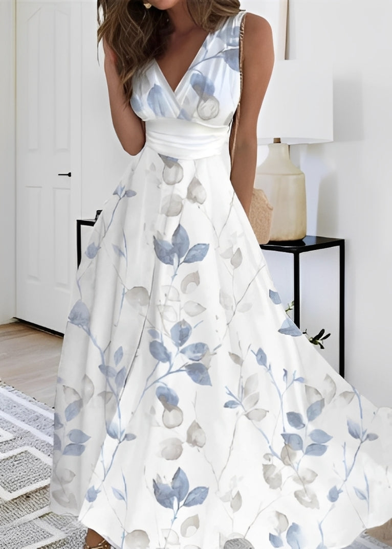 Kathryn - Elegantes langes Kleid mit Blumenmuster für Damen