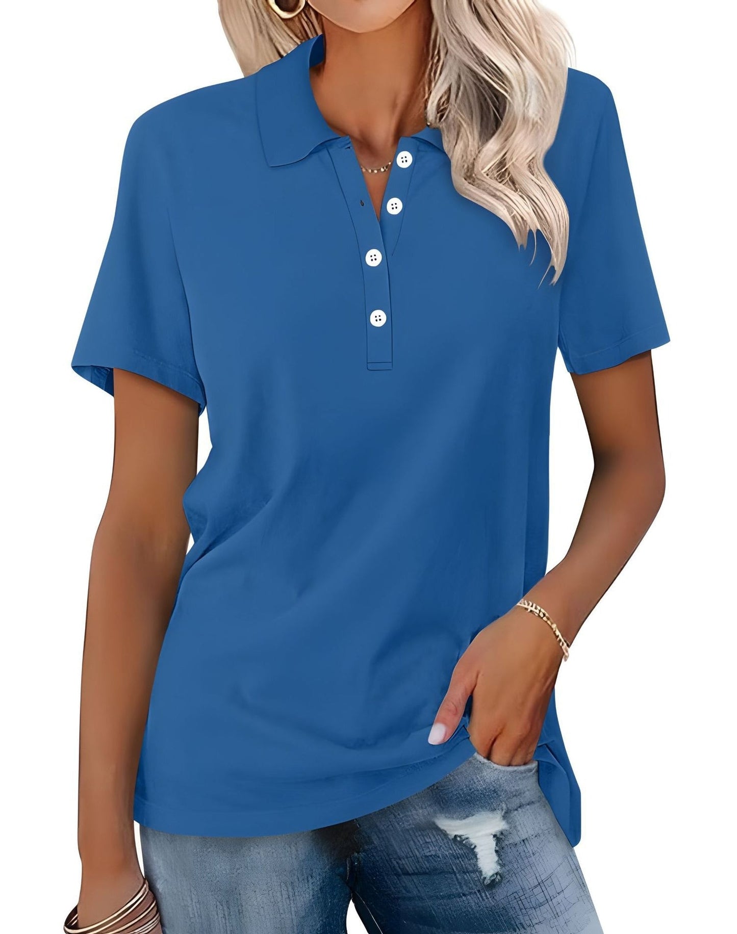 Teresa - Lässiges Polohemd mit kurzen Ärmeln für Damen