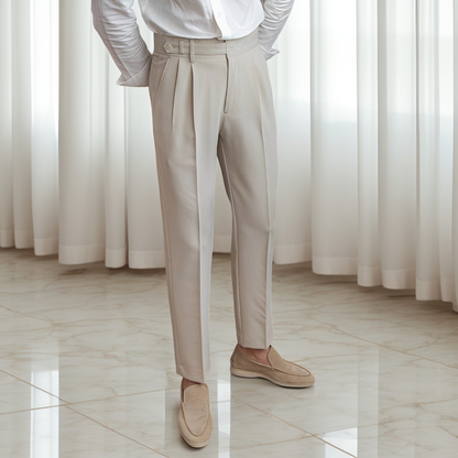 Kristian - Elegante plissierte Hose mit Schnalle für Herren