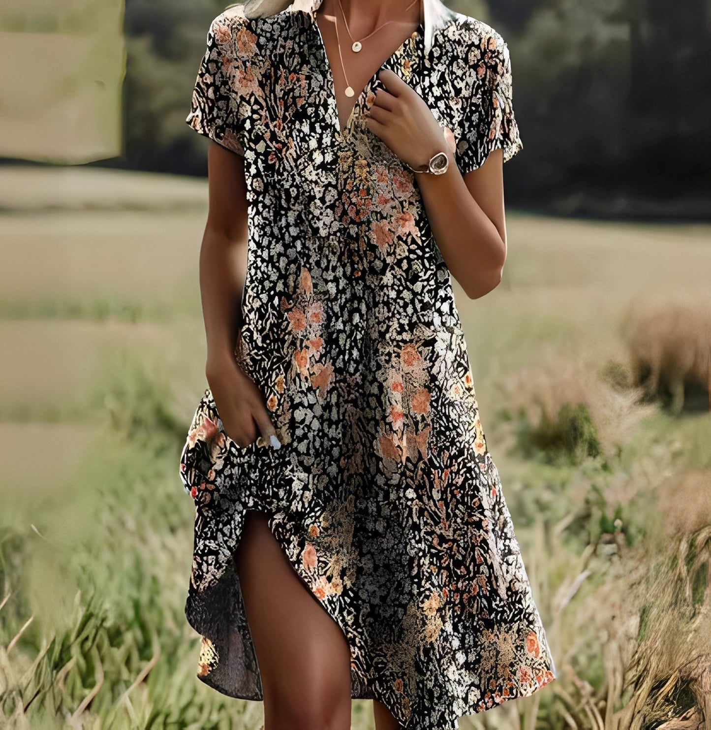 Eloise - Elegantes Kurzarmkleid für Damen