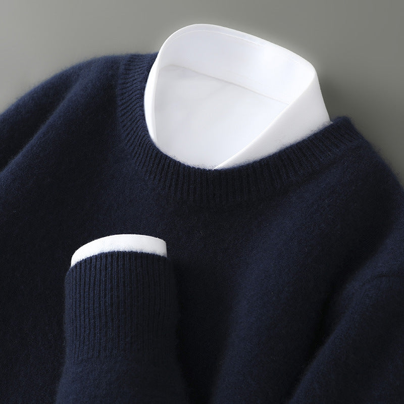 Wayne - Retro-Kaschmir-Strickpullover aus dickem Stoff für Herren