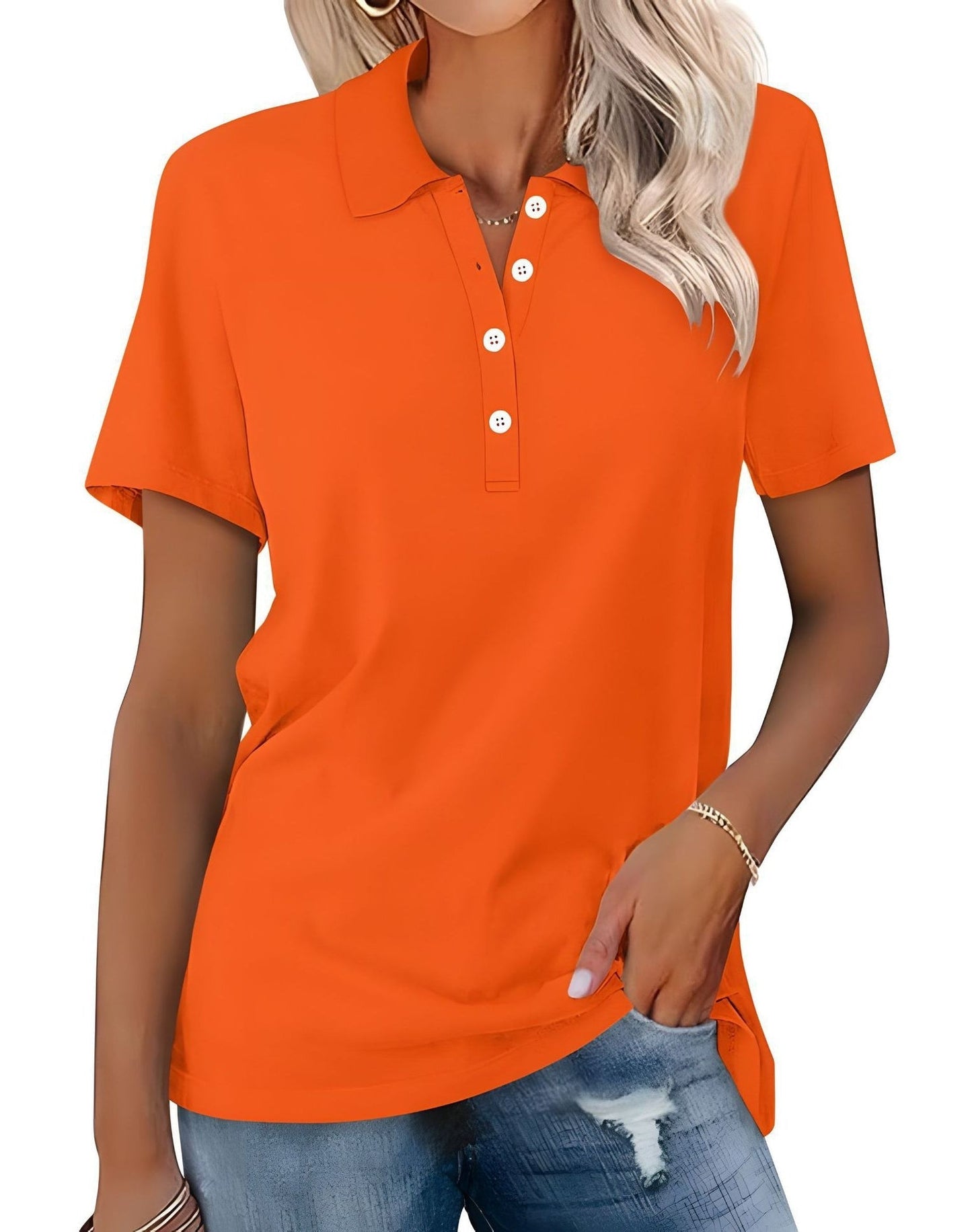 Teresa - Lässiges Polohemd mit kurzen Ärmeln für Damen
