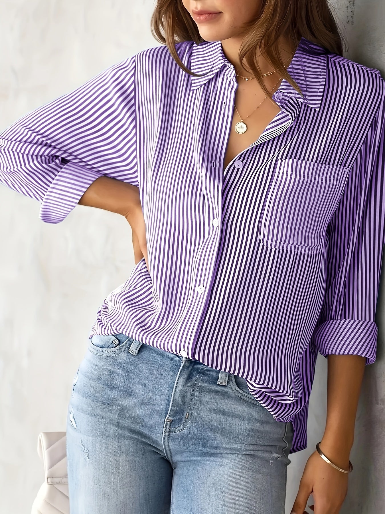 Nancy - Lässiges gestreiftes Langarmshirt für Damen