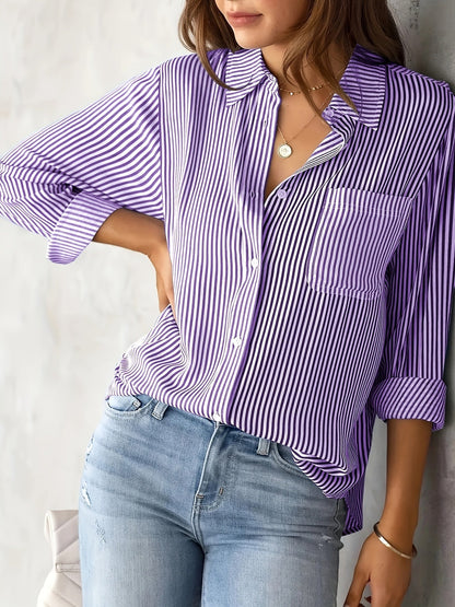 Nancy - Lässiges gestreiftes Langarmshirt für Damen