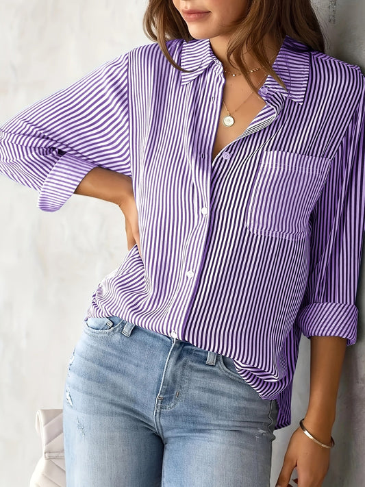 Nancy - Lässiges gestreiftes Langarmshirt für Damen