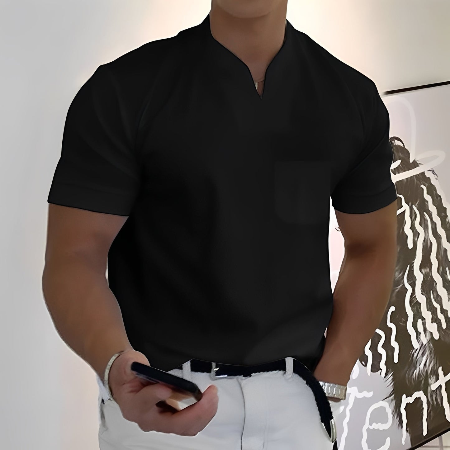 Joel - Lässiges Hemd mit Gummizug für Herren