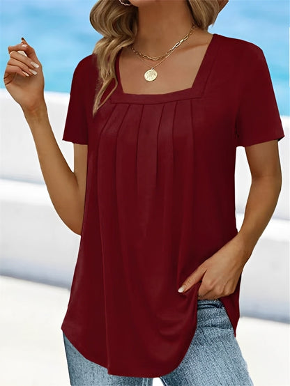 Marie - Elegante Bluse mit quadratischem Ausschnitt für Damen