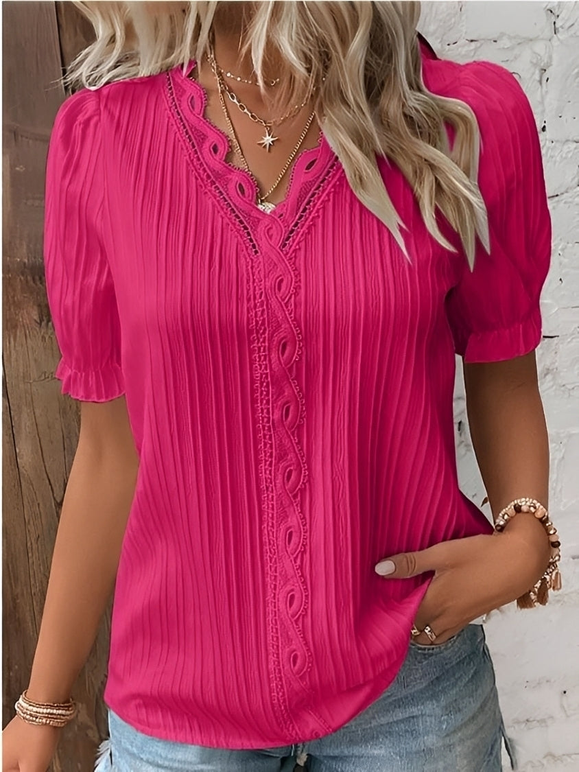 Kristina - Elegante Bluse mit V-Ausschnitt für Damen