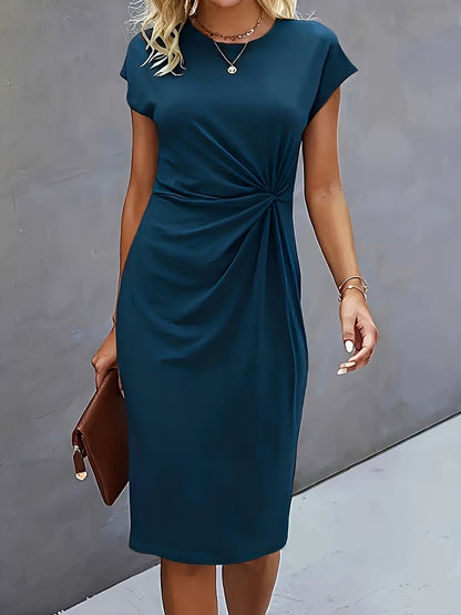 Alesha - Elegantes Midikleid mit Knotendesign für Frauen