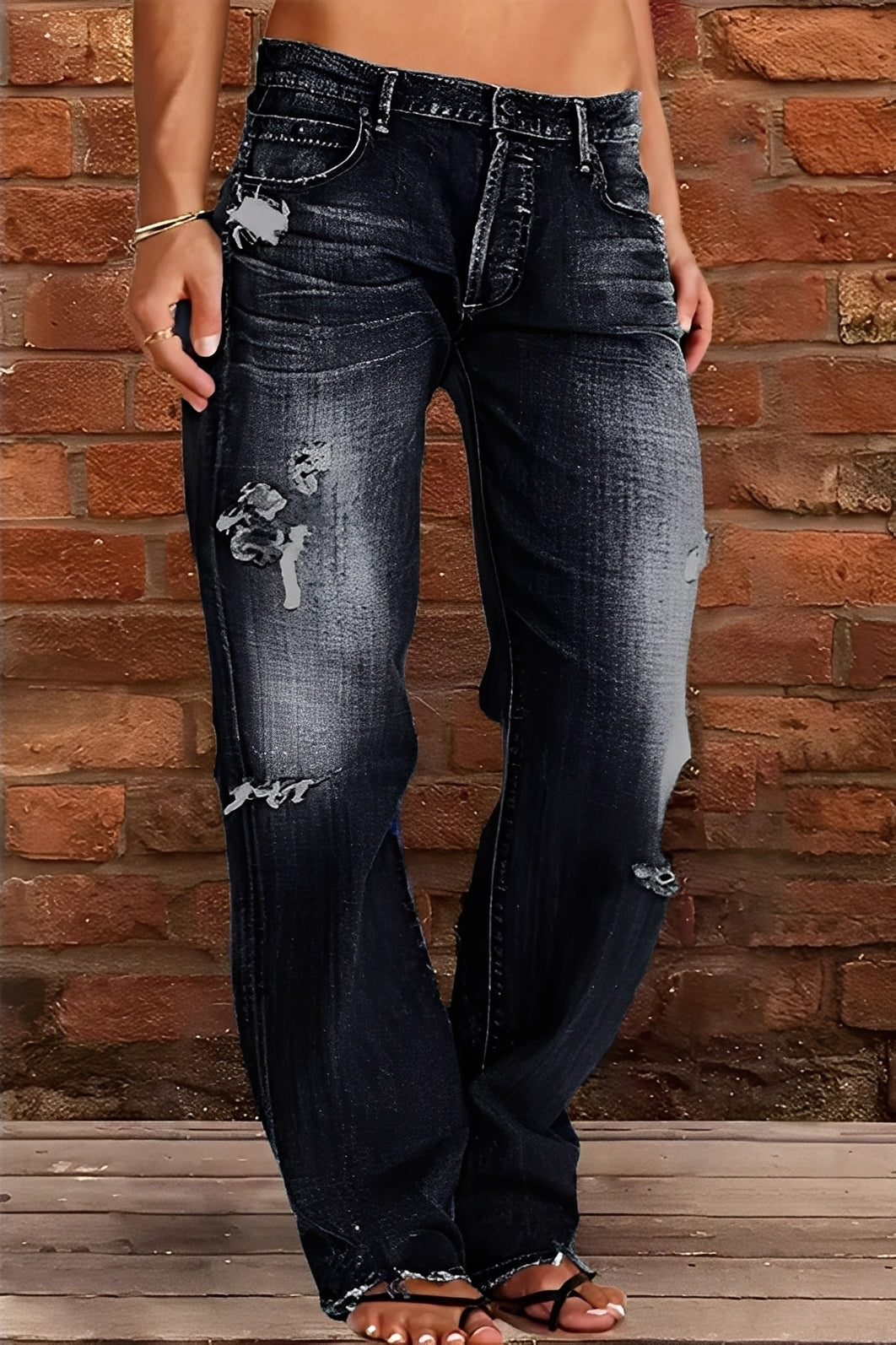 Demetria - Klassische Damenjeans mit tiefem Bund