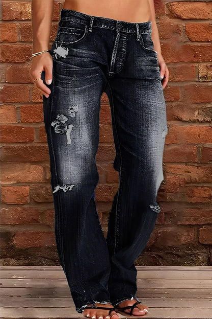Demetria - Klassische Damenjeans mit tiefem Bund
