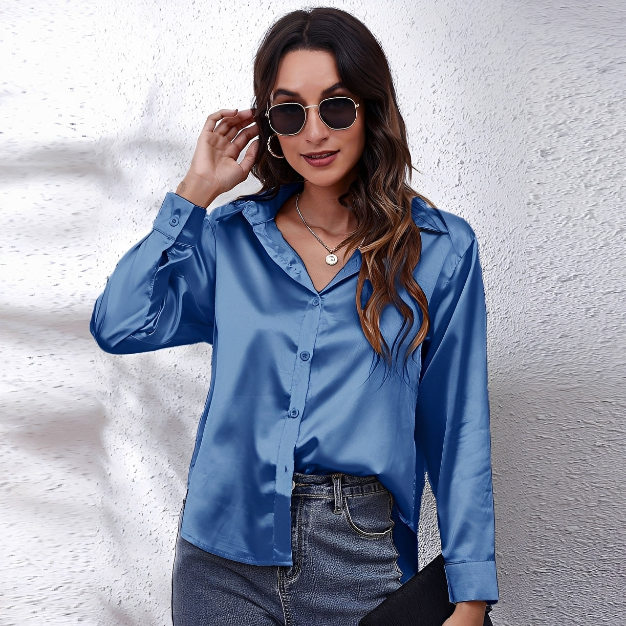 Erica - Moderne Bluse mit langen Ärmeln für Damen