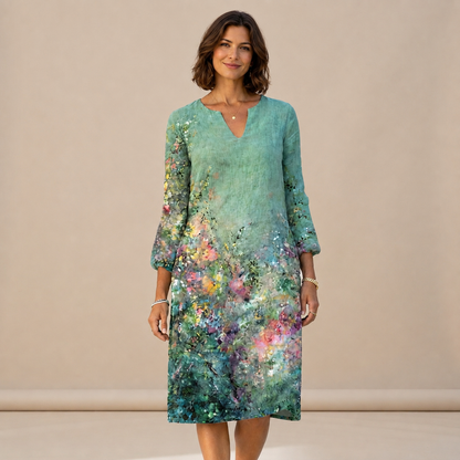 Ninna - Elegantes und weiches Kleid mit V-Ausschnitt