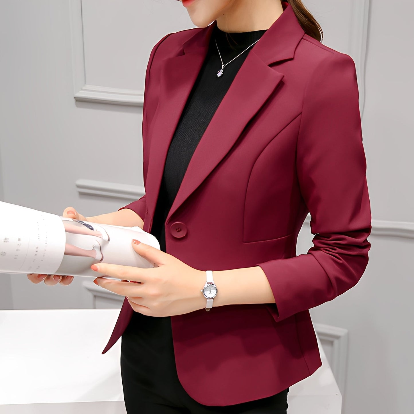 Lindy - Eleganter Ein-Knopf-Blazer für Damen