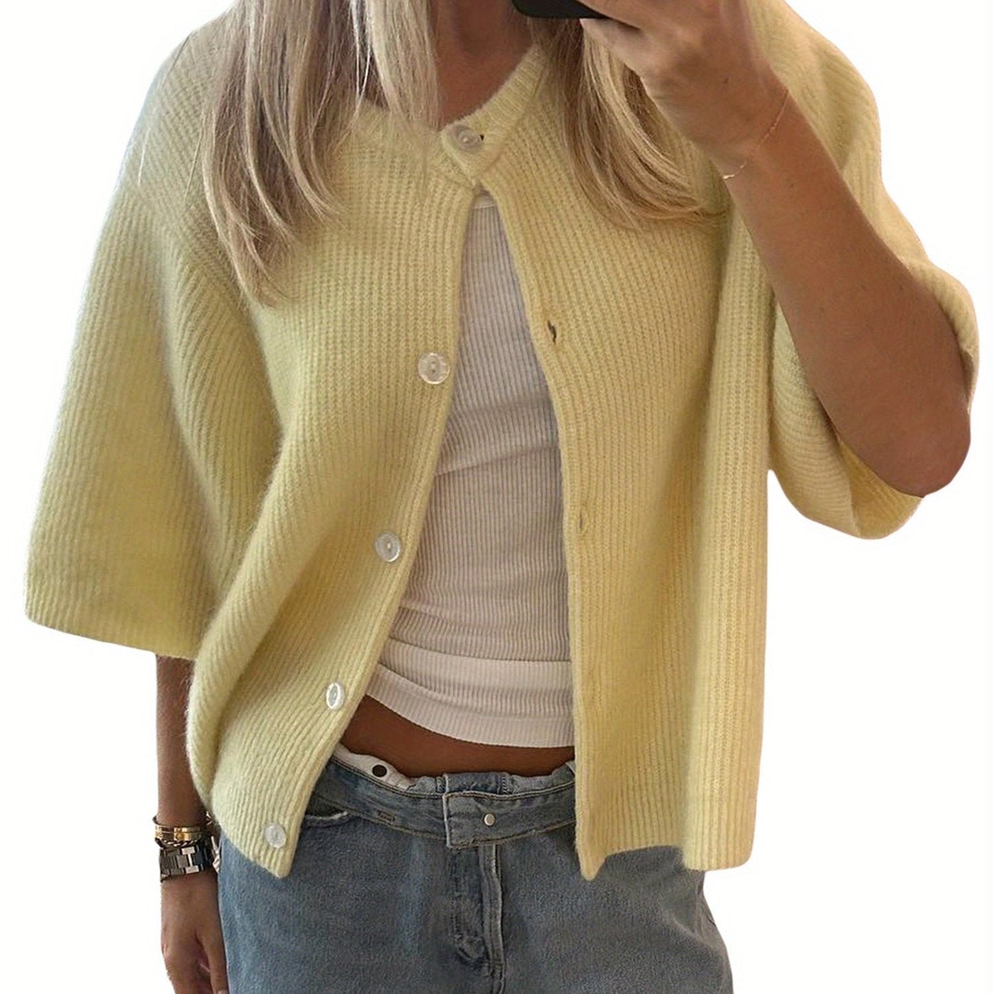 Margie - Weite Kurzarm-Cardigan für Damen
