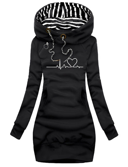 Jaidyn - Elegantes Kapuzen-Sweaterkleid für Damen