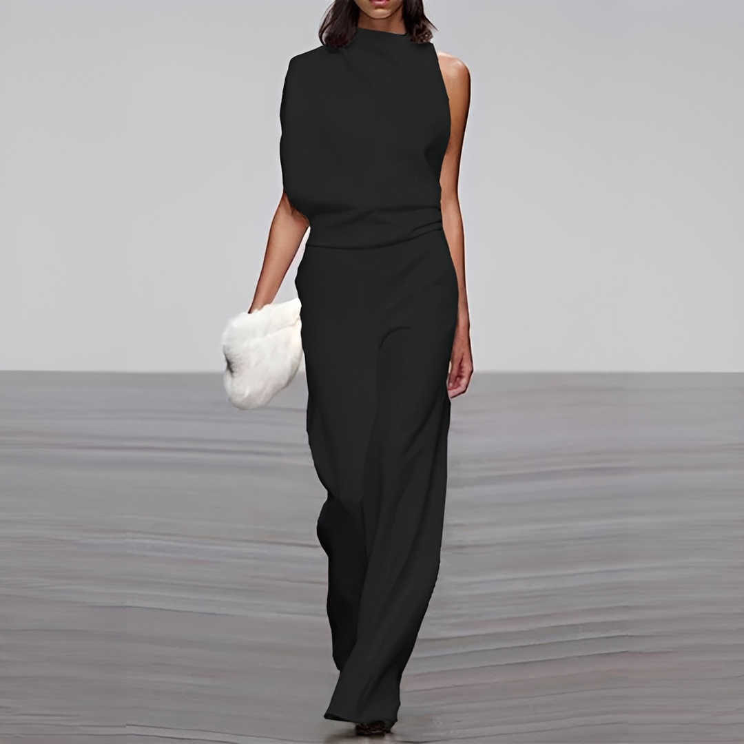 Noviem - Eleganter Overall mit Rundhalsausschnitt für Damen