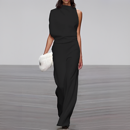 Noviem - Eleganter Overall mit Rundhalsausschnitt für Damen