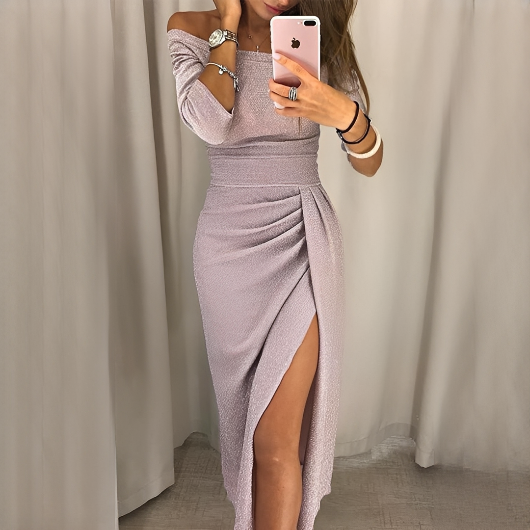 Cristy - Elegantes schulterfreies Kleid für Damen