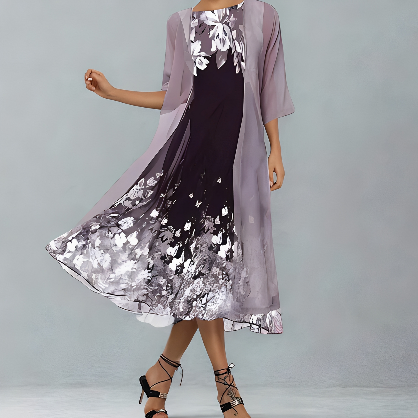 Jeizel - Zweiteiliges Set mit Blumenmuster für Damen