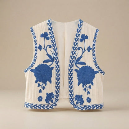 Mahya - Retro-Weste mit Blumenmuster