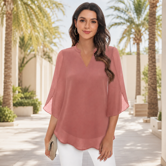 Arsine - Elegante, weit geschnittene Bluse mit V-Ausschnitt