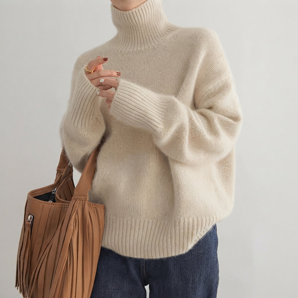 Lea - Eleganter Damen-Rollkragenpullover