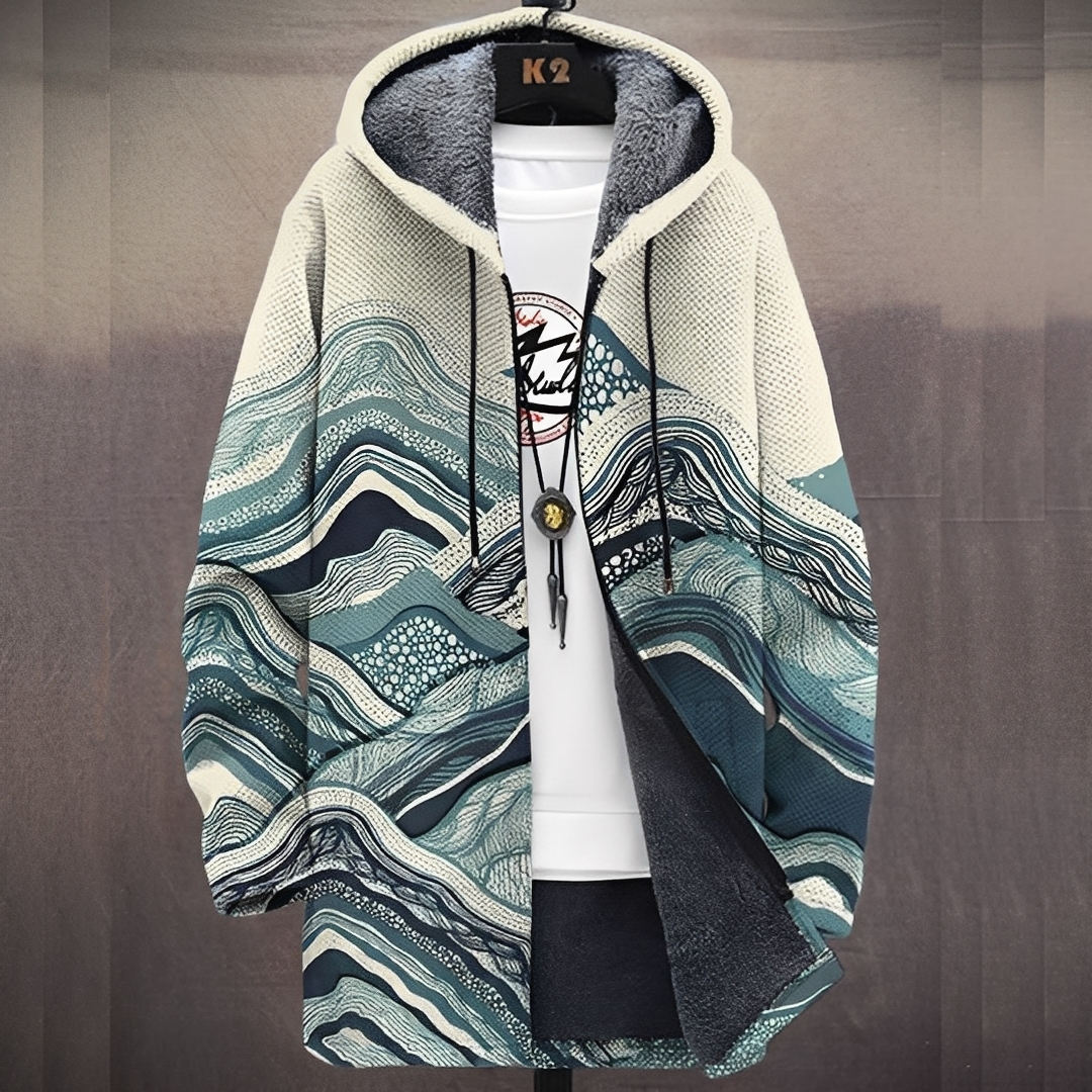 Romy - Eleganter bedruckter Kapuzenpullover für Herren