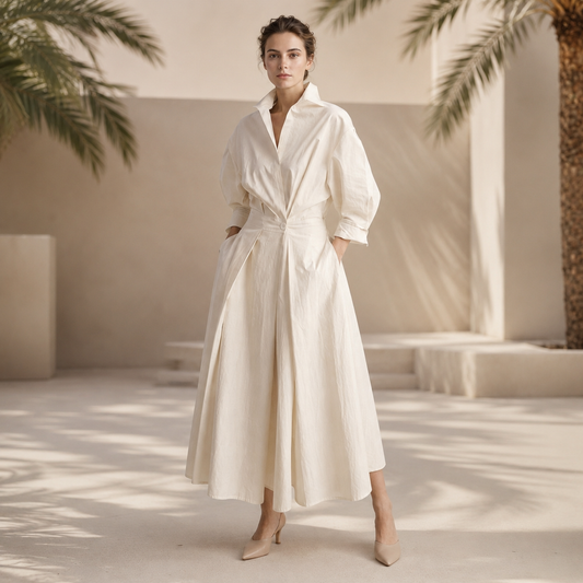 Laverne - Elegantes, leger geschnittenes Midikleid