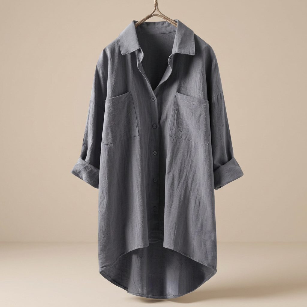 Jacient - Locker geschnittenes Button-Down-Hemd