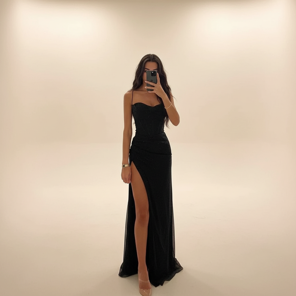 Monique - Elegantes Maxikleid mit Schlitz