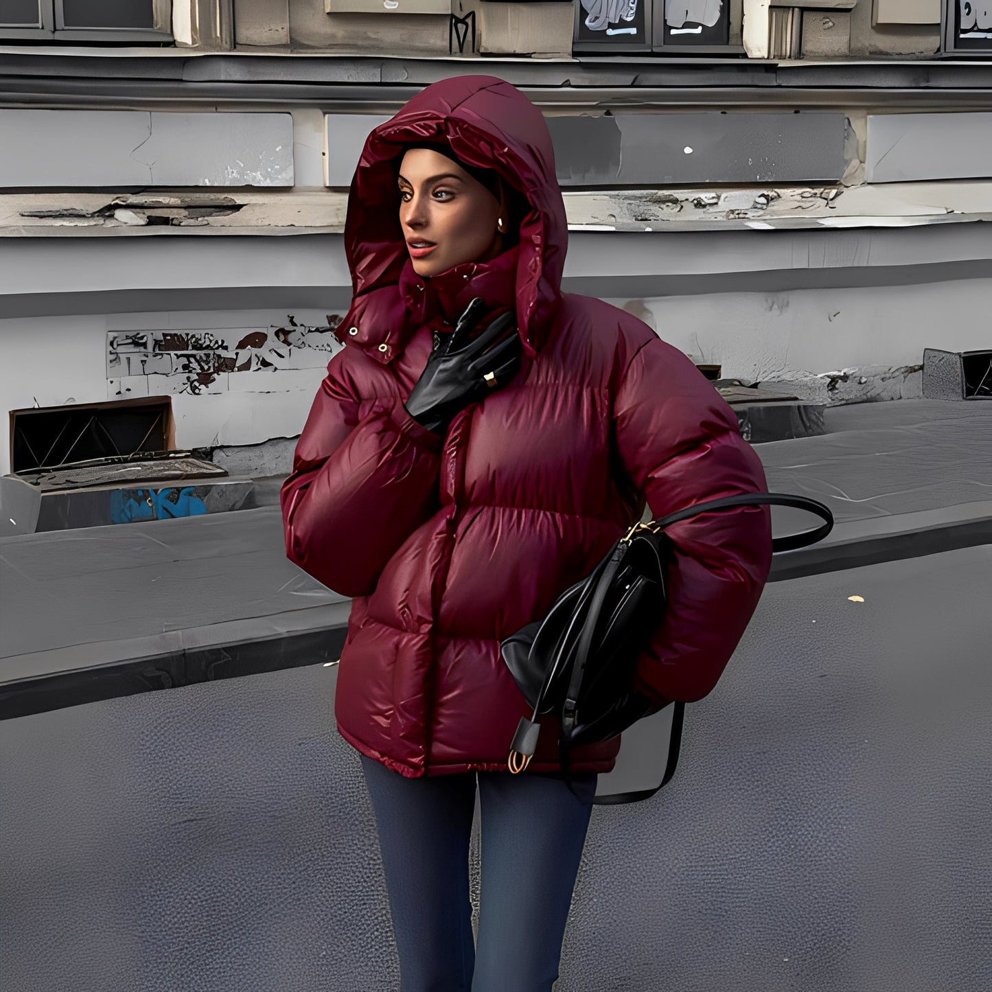 Rozanne - Jacke mit abnehmbarer Kapuze