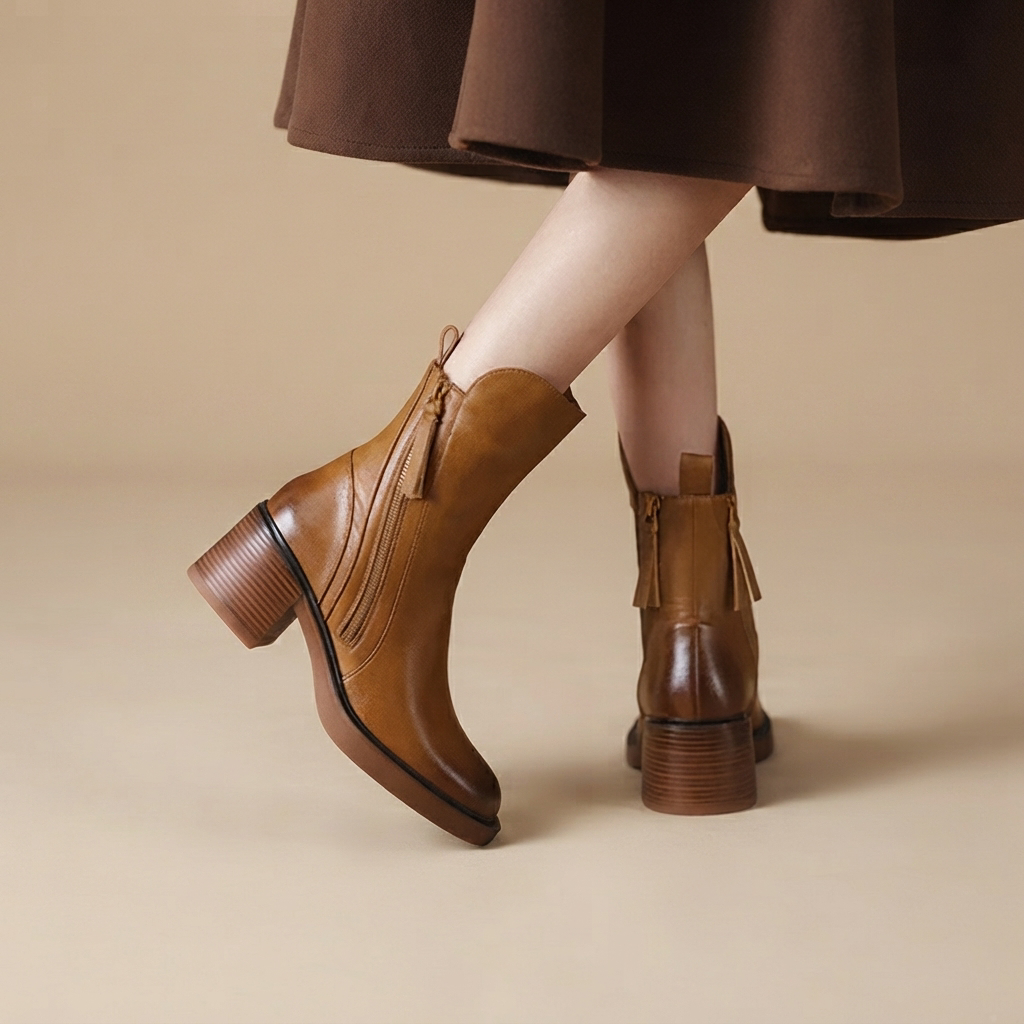 Jadonna - Stilvolle Stiefeletten mit Absatz und Zipper