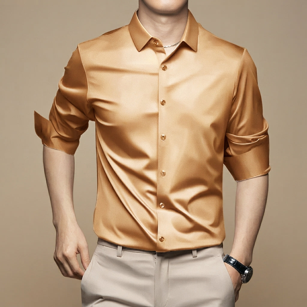 Esmaeel - Lockeres, knitterfreies Poloshirt