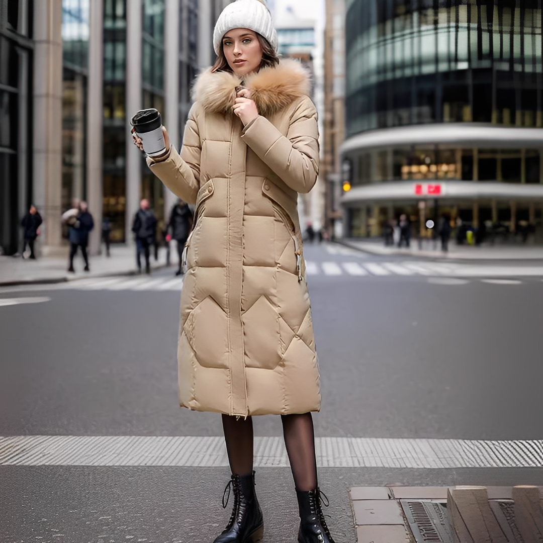 Marcellette - Winter-Steppmantel mit Kapuze für Damen