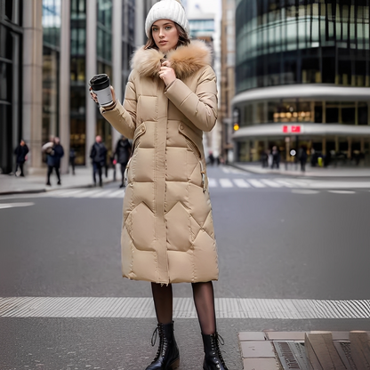 Marcellette - Winter-Steppmantel mit Kapuze für Damen
