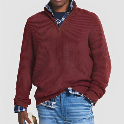 Constantine - Bequemer Herrenpullover mit Reißverschluss
