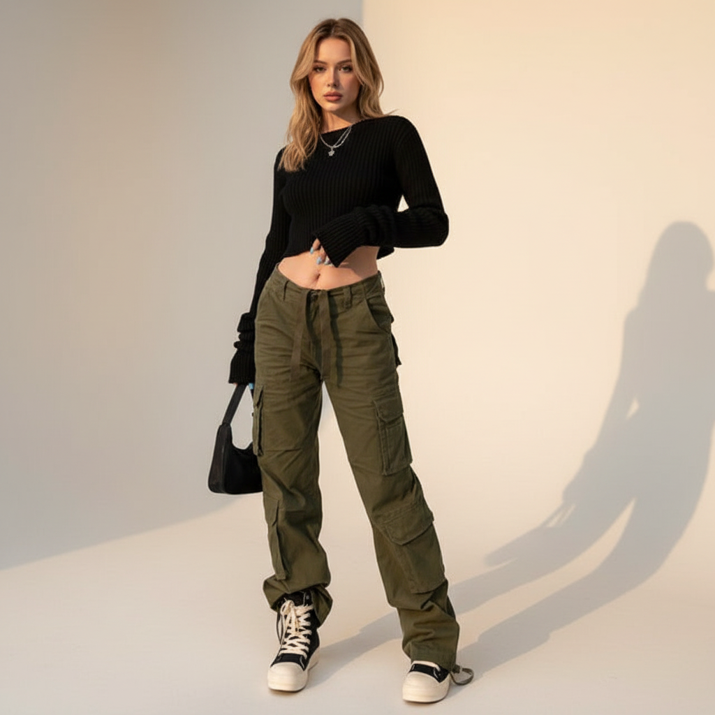 Kamley - Stylische, locker geschnittene Cargohose