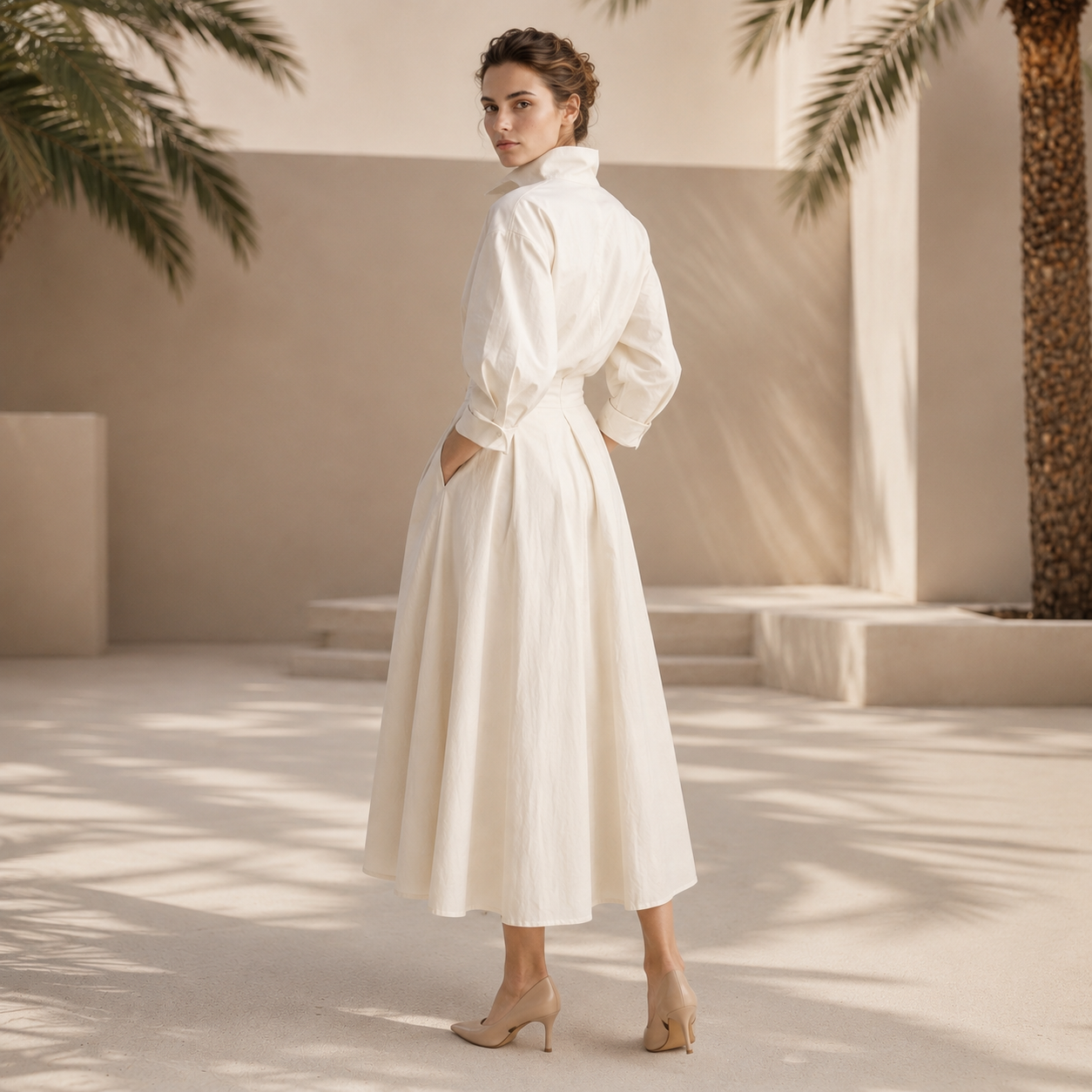 Laverne - Elegantes, leger geschnittenes Midikleid
