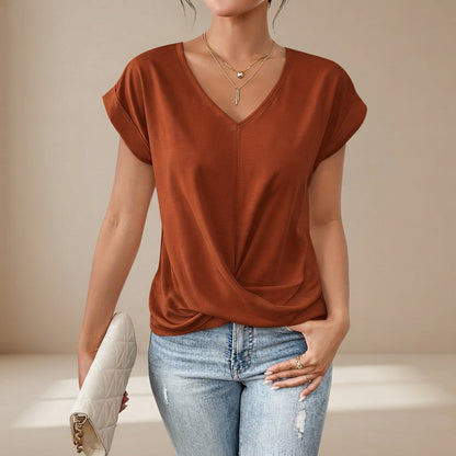 Glenys - Leichtes Shirt mit V-Ausschnitt