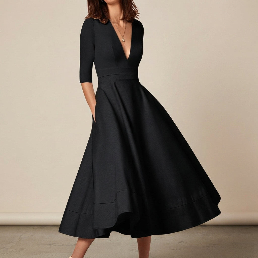 Debbie - Stilvolles Kleid mit V-Ausschnitt