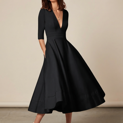 Debbie - Stilvolles Kleid mit V-Ausschnitt