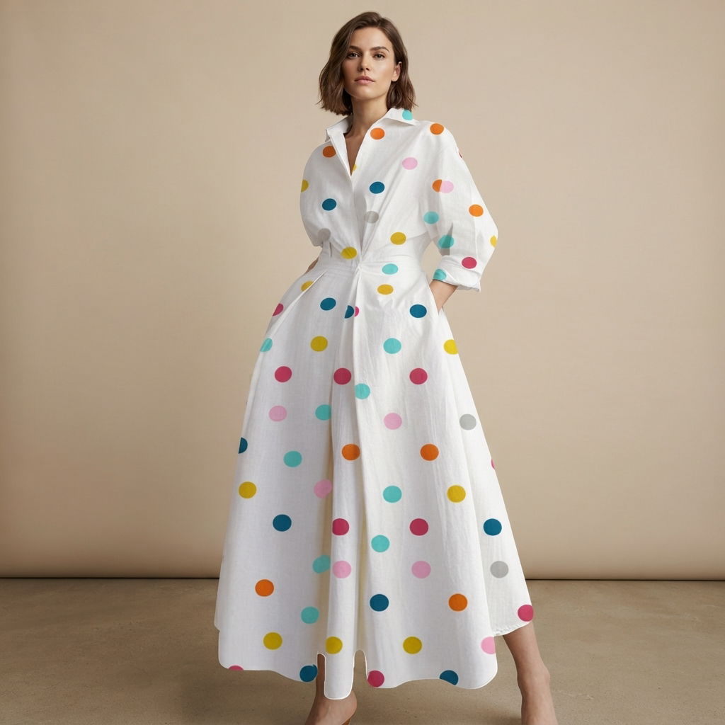 Laverne - Elegantes, leger geschnittenes Midikleid