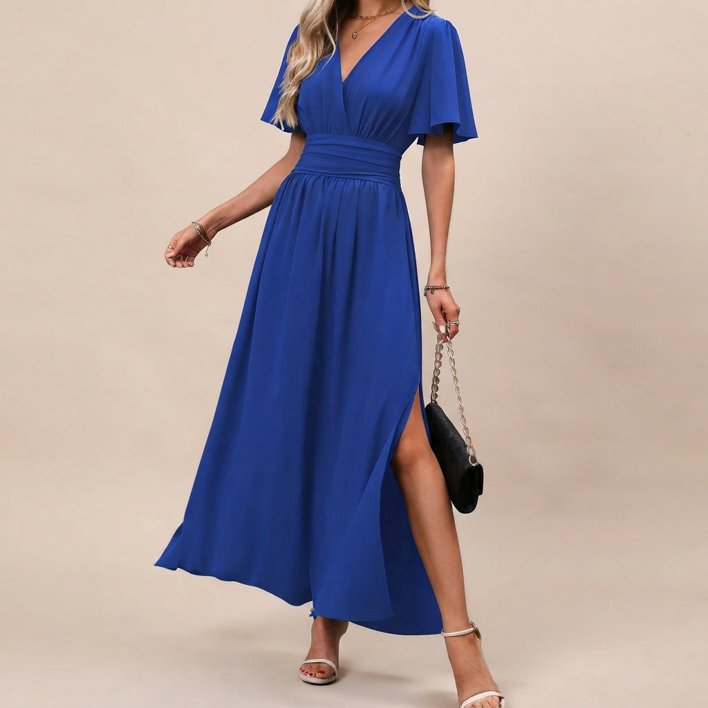 Leyli - Elegantes Midi-Kleid mit Schlitz